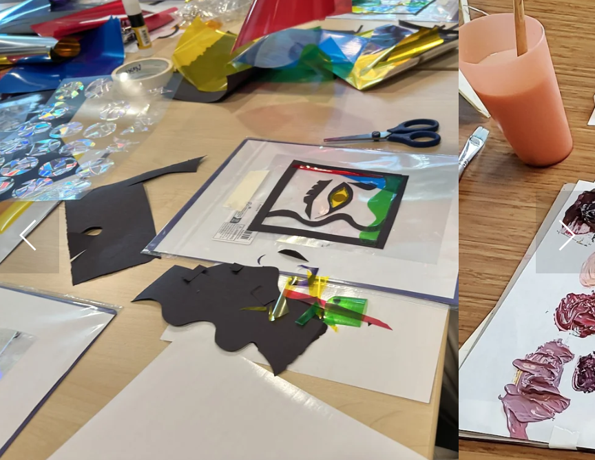 Picture of a collage in progress.