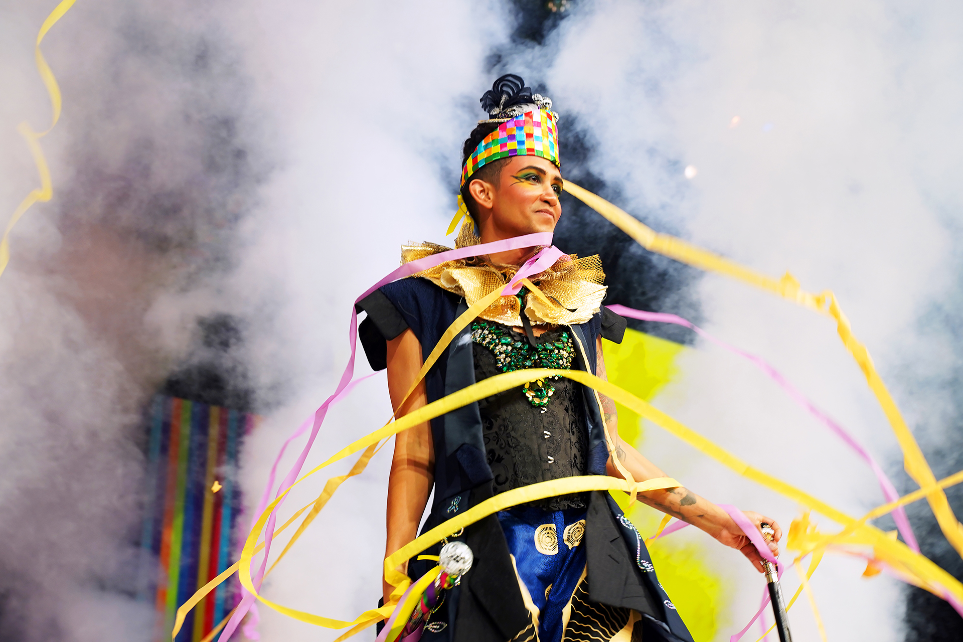 Model Anthony White is crowned the Royalty of the Runway at the 2025 Art for All Ball.